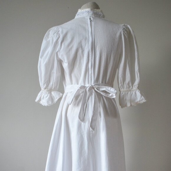 Gunne Sax White Midi Dress - Picture 4 of 8